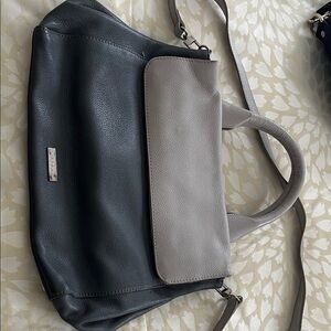Halogen Two-tone Gray Shoulder/Crossbody Bag